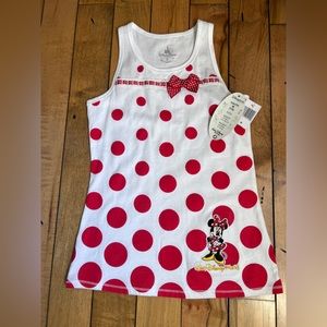 Authentic Disney Parks new with tags polka dot sleeveless Minnie Mouse top